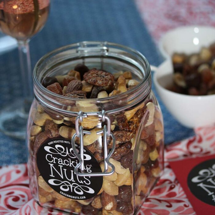 Premium Rum with a Jar of Nuts with Cracking Nuts Jute Bag - Image 2